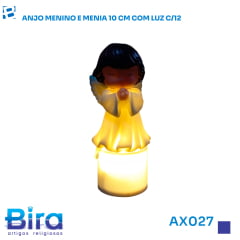 Bira Artigos Religiosos - ANJO MENINO E MENINA 10CM  COM LUZ C/12  CÓD.: AX027