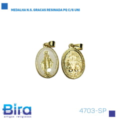 Bira Artigos Religiosos - MEDALHA N.S. GRACAS RESINADA PQ C/6 UNI Cód.: 4703-SP