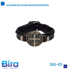 Bira Artigos Religiosos - PULSEIRA DE COURO SANTOS SORTIDOS CÓD.: DG-01