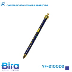 CANETA COM COROA NSA TERÇO AZUL - CÓD. YF-2100D2
