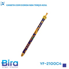 CANETA COM COROA NSA TERCO AZUL - CÓD .: YF-2100C4 CANETA COM COROA NSA TERCO AZUL - CÓD .: YF-2100C4