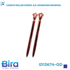 CANETA ROLLER COROA N.S. APARECIDA DOURADA - CÓD .: ID13674-GD CANETA ROLLER COROA N.S. APARECIDA DOURADA - CÓD .: ID13674-GD