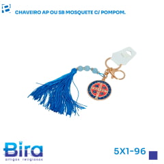 CHAVEIRO AP OU SB MOSQUETE C/ POMPOM UNITARIO CHAVEIRO AP OU SB MOSQUETE C/ POMPOM UNITARIO