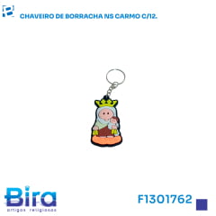 CHAVEIRO DE BORRACHA NS CARMO C/12 PC
