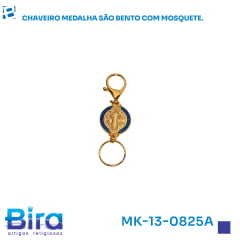 Bira Artigos Religiosos - CHAVEIRO MEDALHA SAO BENTO COM MOSQUETE