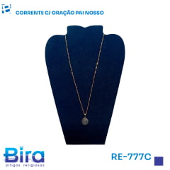 Corrente Medalha Com Oração Pai Nosso - Cód. RE-777C Corrente Medalha Com Oração Pai Nosso - Cód. RE-777C