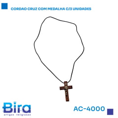 Bira Artigos Religiosos - CORDAO CRUZ COM MEDALHA C/3 UNIDADES   CÓD.: AC-4000