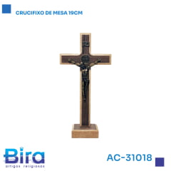 Bira Artigos Religiosos - CRUCIFIXO DE MESA 19CM   CÓD.: AC-31018
