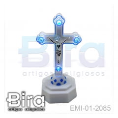 Crucifixo de Plástico Com Led - 16cm - Cód. EMI-01-2085
