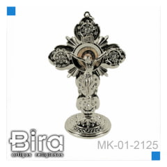 Bira Artigos Religiosos - CRUCIFIXO METAL  DE MESA - 11 CM - CÓD. MK-01-2125