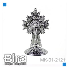 Bira Artigos Religiosos - CRUCIFIXO METAL  DE MESA  C/P - 10 CM - CÓD. MK-01-2121