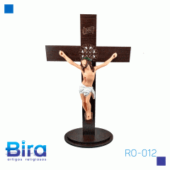 Bira Artigos Religiosos - CRUCIFIXO SÃO BENTO CRUZ RETA 36 CM - CÓD. RO-012