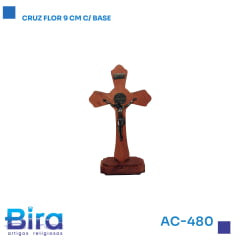 Bira Artigos Religiosos - CRUZ FLOR 9CM COM BASE  Cód.: AC-480