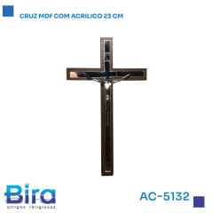 Bira Artigos Religiosos - CRUZ MDF COM ACRILICO 23CM  Cód.: AC-5132