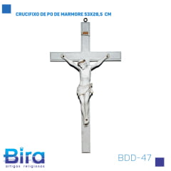 Bira Artigos Religiosos - CRUCIFIXO DE PO DE MARMORE 53X28,5  CM CÓD.: BDD-47