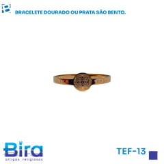Bira Artigos Religiosos - BRACELETE DOURADO OU PRATA MEDALHAS SB S.M