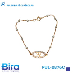 PULSEIRA FÉ C/ PÉROLAS - Cód.: PUL-2876C PULSEIRA FÉ C/ PÉROLAS - Cód.: PUL-2876C