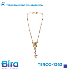 Pulseira Folheada Com Bolinhas e Madre Pérola - Cód. TERCO-1363 Pulseira Folheada Com Bolinhas e Madre Pérola - Cód. TERCO-1363