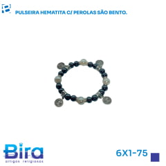 PULSEIRA HEMATITA C PEROLAS SAO BENTO C/UNI 3