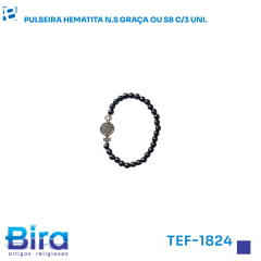 PULSEIRA HEMATITA N.S GRAÇA OU SB C/UNI 3 PULSEIRA HEMATITA N.S GRAÇA OU SB C/UNI 3