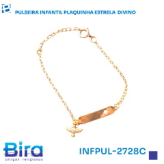 PULSEIRA INFANTIL PLAQUINHA ESTRELA  DIVINO - Cód.: INFPUL-2728C