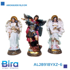 Trio Arcanjo em Resina - 15cm - Cód. ALJB918YXZ-6