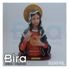 Busto Sagrado Coração de Maria - 23cm - Cód. S33010L