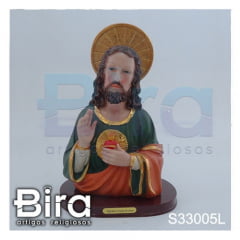 Busto Sagrado Coração de Jesus - 28cm - Cód. S33005L
