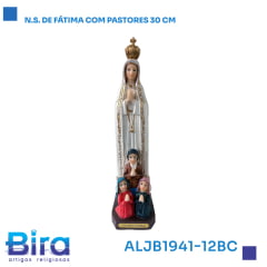 Bira Artigos Religiosos - N.S.DE FATIMA COM PASTORES 30 CM CÓD.: ALJB1941-12BC