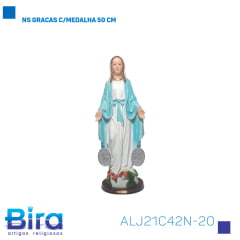 Bira Artigos Religiosos - NS DAS GRACAS C/MEDALHA 50 CM - CÓD. ALJ21C42N-20