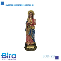Bira Artigos Religiosos - SAGRADO CORACAO DE MARIA 20 CM Cód.: BDD-28