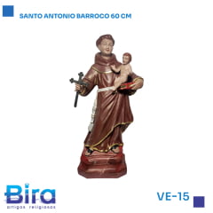 Bira Artigos Religiosos - SANTO ANTONIO BARROCO 60 CM CÓD.: VE-15