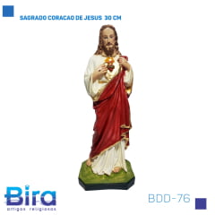 Bira Artigos Religiosos - SAGRADO CORACAO DE JESUS  30 CM CÓD: BDD-76