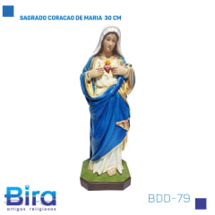 Bira Artigos Religiosos - SAGRADO CORACAO DE MARIA  30 CM CÓD.: BDD-79
