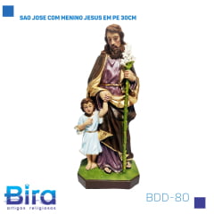 Bira Artigos Religiosos - SAO JOSE COM MENINO JESUS EM PE 30CM CÓD.: BDD-80