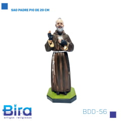 Bira Artigos Religiosos - SAO PADRE PIO DE 20 CM - Cod. BDD-56