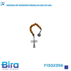 DEZENA DE MADEIRA MEDALHA SB C/3 UNI.